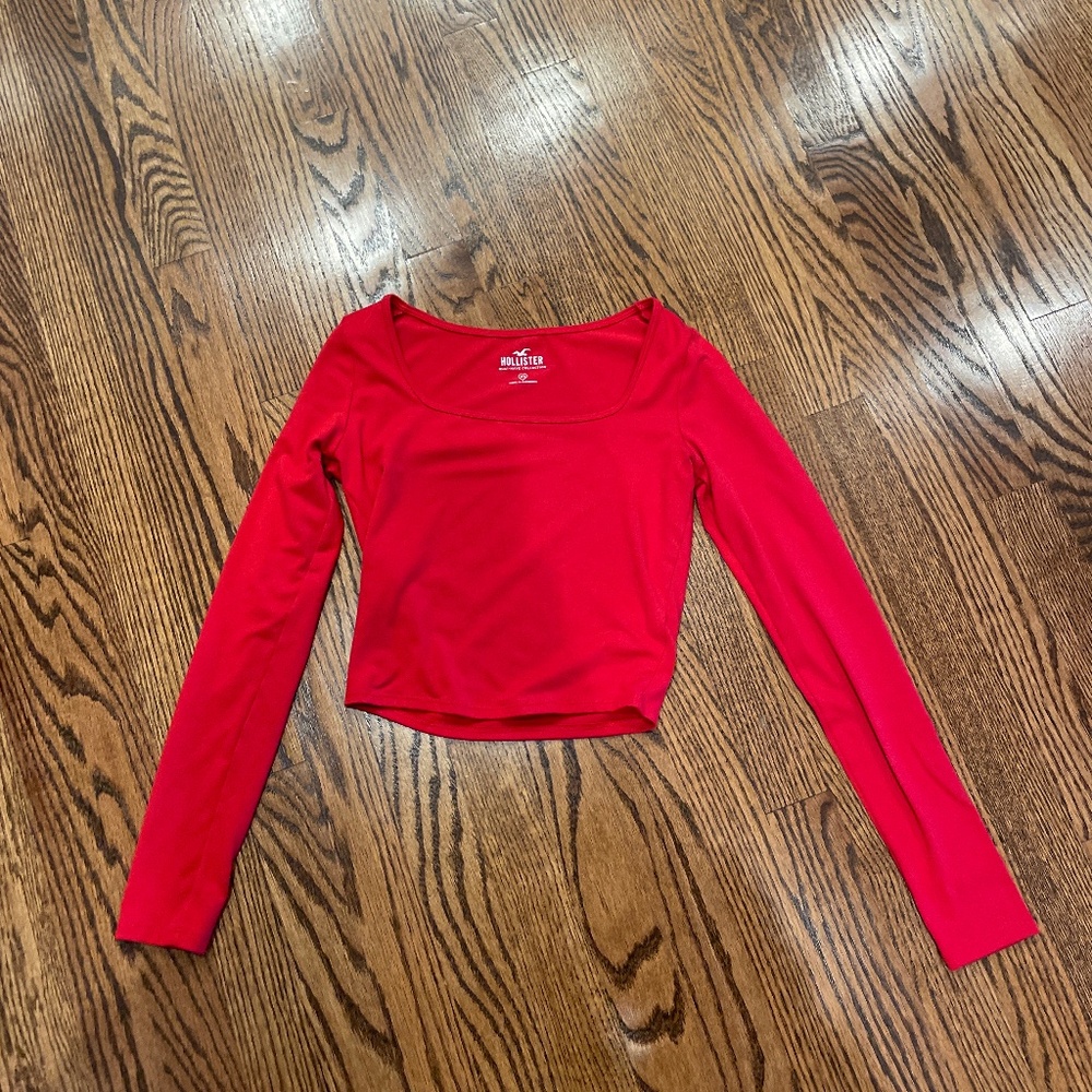 Hollister Red Long Sleeve Tee